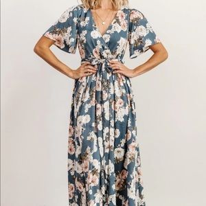 Sicilian blue, floral pattern